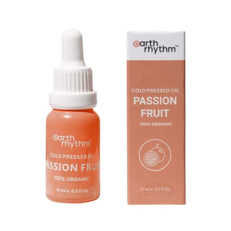 earth rhythm passion fruit cold pressed facial oil | anti-ageing oil, heals dry skin, protects skin from sun tan | for all skin type | men & women - 15 ml