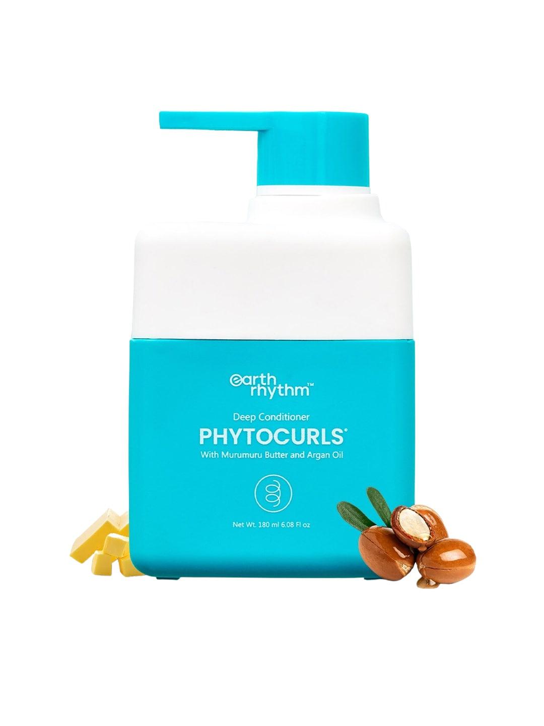 earth rhythm phytocurls deep conditioner for tames frizz & adds shine to curly hair -100ml
