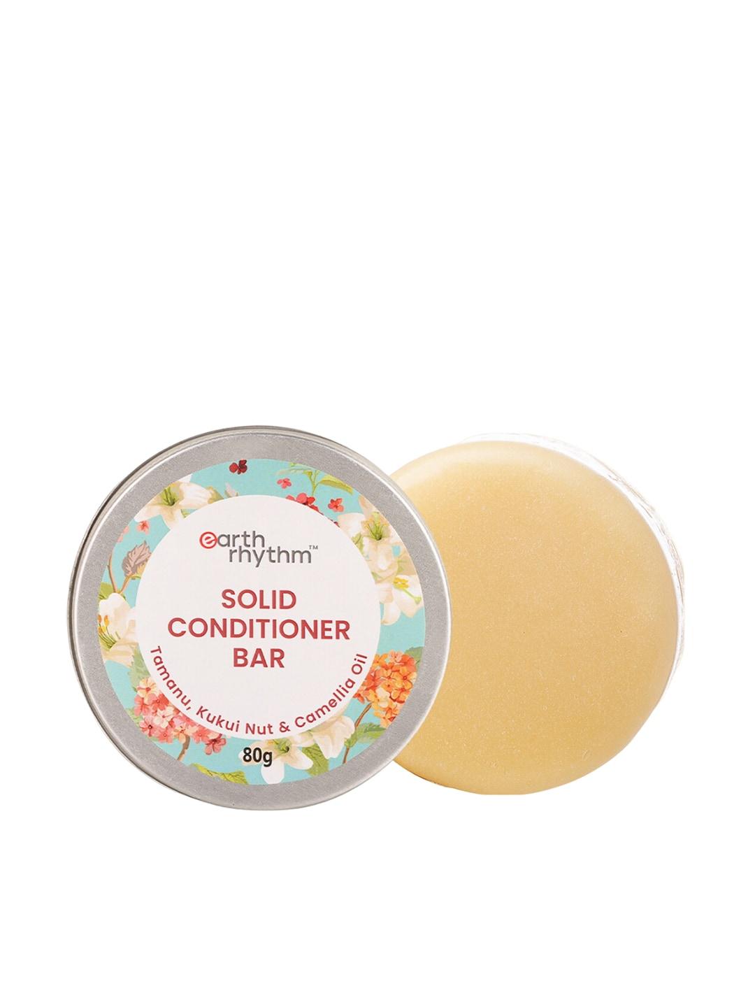 earth rhythm solid conditioner bar with tamanu, kukui nut & camellia oil - 80gm