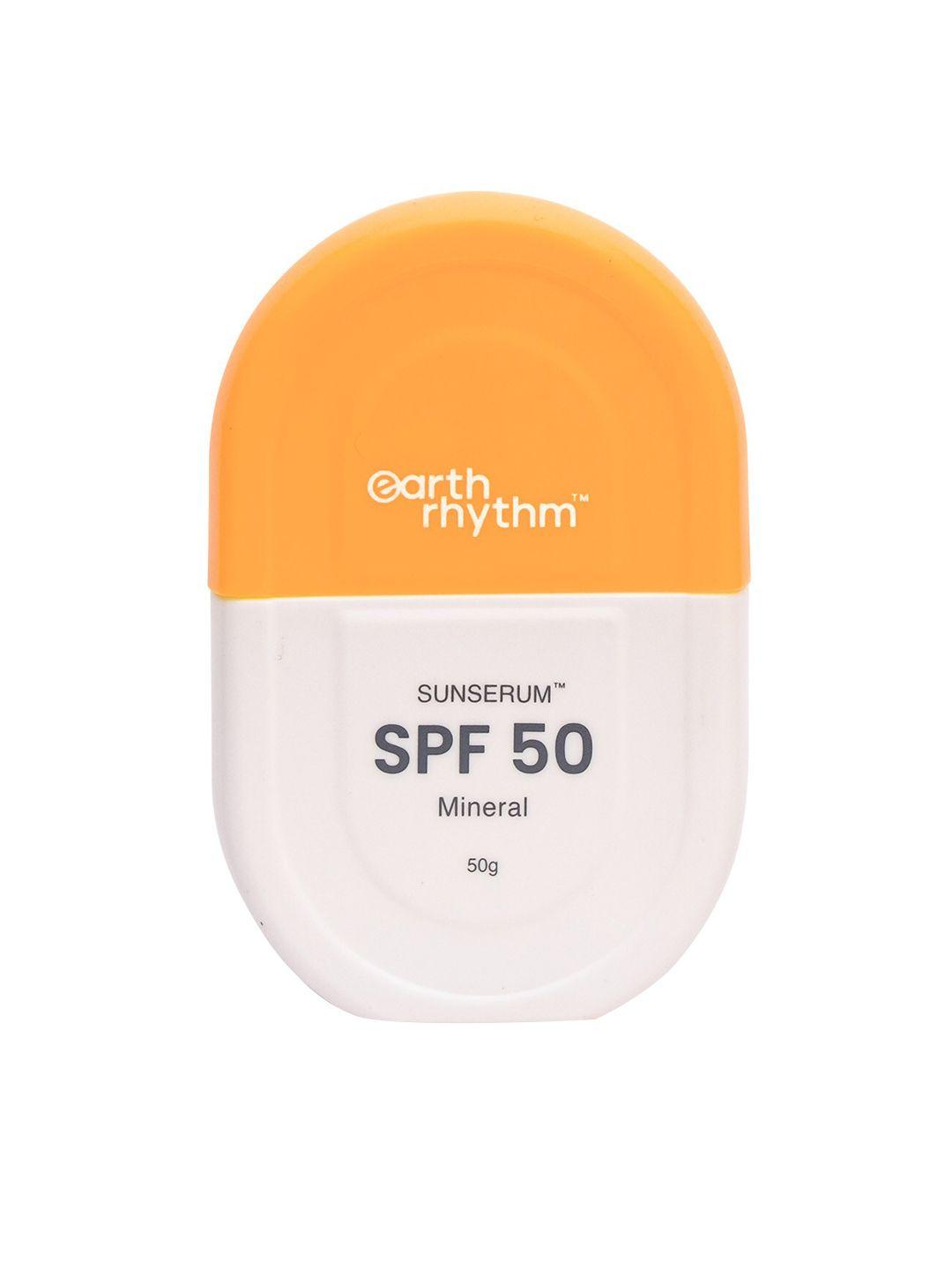 earth rhythm spf 50 non-sticky & non-greasy mineral sunserum with vitamin e - 50 g