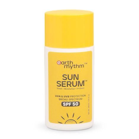 earth rhythm sun serum spf 50 | treat, moisturise, protect | for all skin types | for men & women - 40 ml