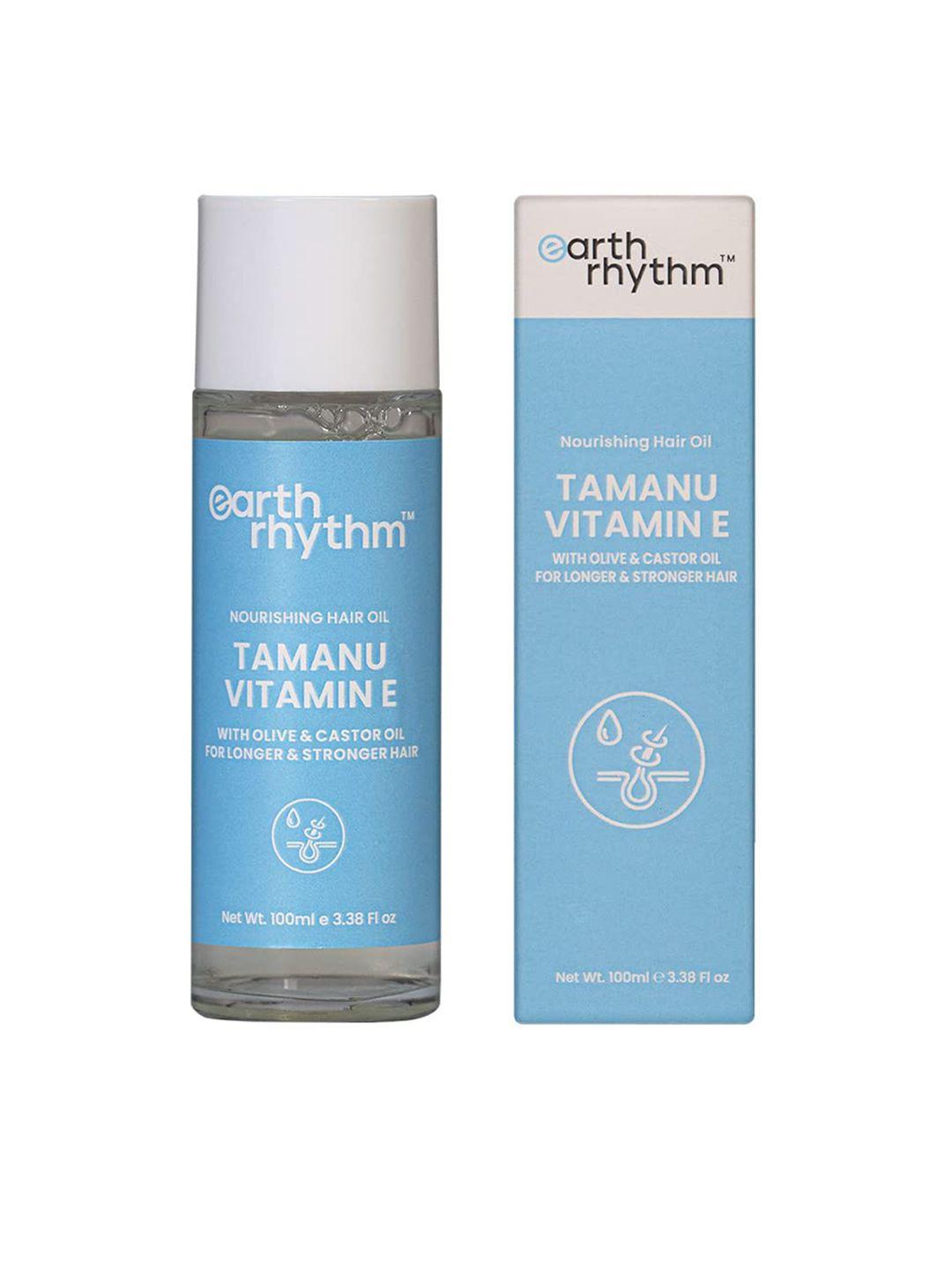 earth rhythm tamanu & vitamin e hair oil with olive & castor oil - 100 ml