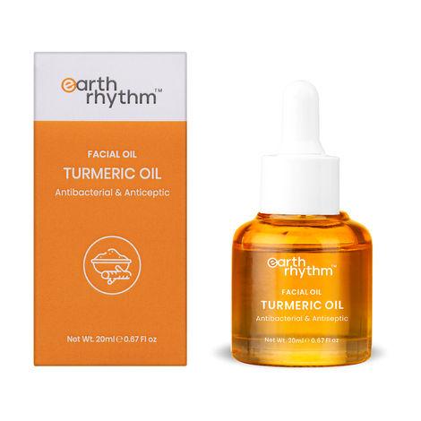 earth rhythm turmeric facial oil | heals acne, lightens hyperpigmentation, prevents premature aging | for all skin types | women - 20 ml