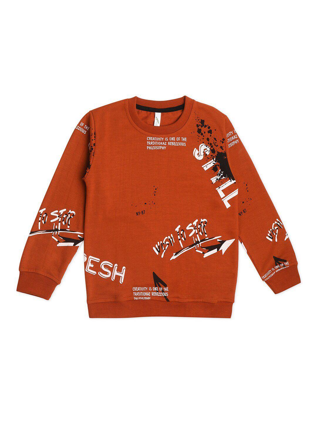 earth conscious boys typography printed long sleeves casual t-shirt