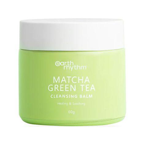 earth rhythm cleansing balm with the goodness of matcha green tea & castor oil | healing & soothing | gently removes makeup, eliminate dead skin cells, anti inflammatory, retain moisture | for all skin types | women - 60 g