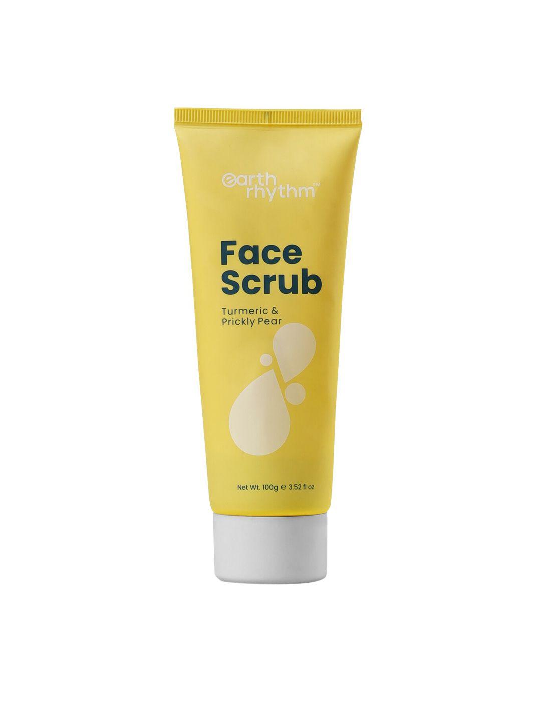 earth rhythm face scrub with turmeric & prickly pear - 100g