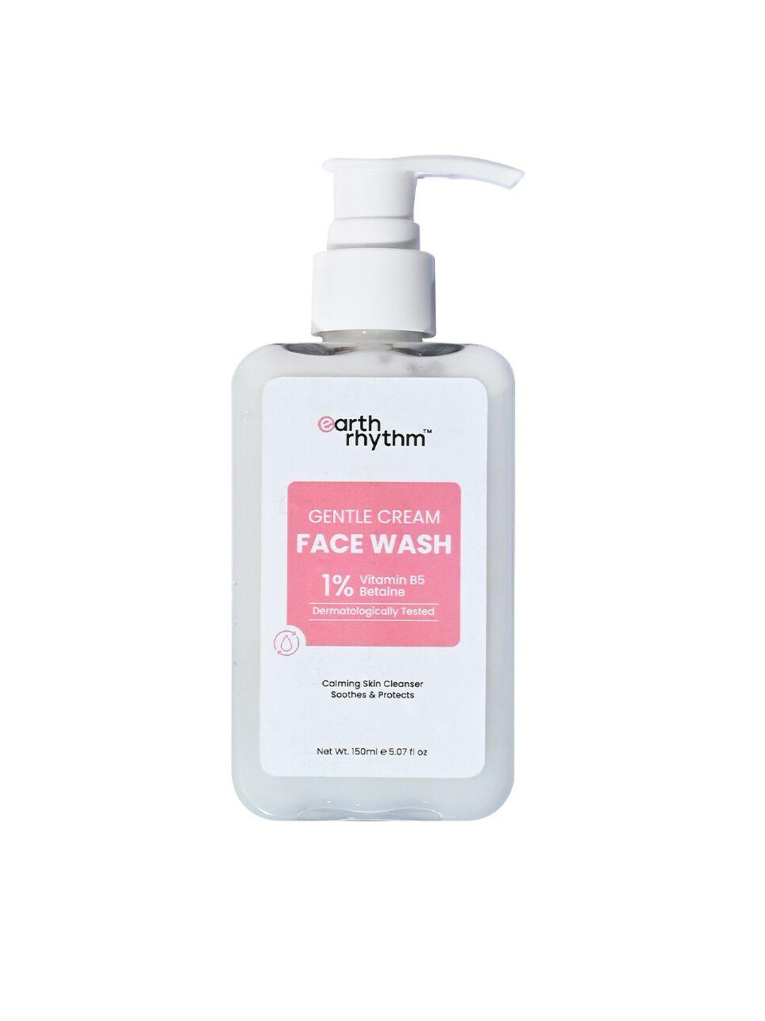 earth rhythm gentle cream facewash with 1% vitamin b5 betaine - 150ml