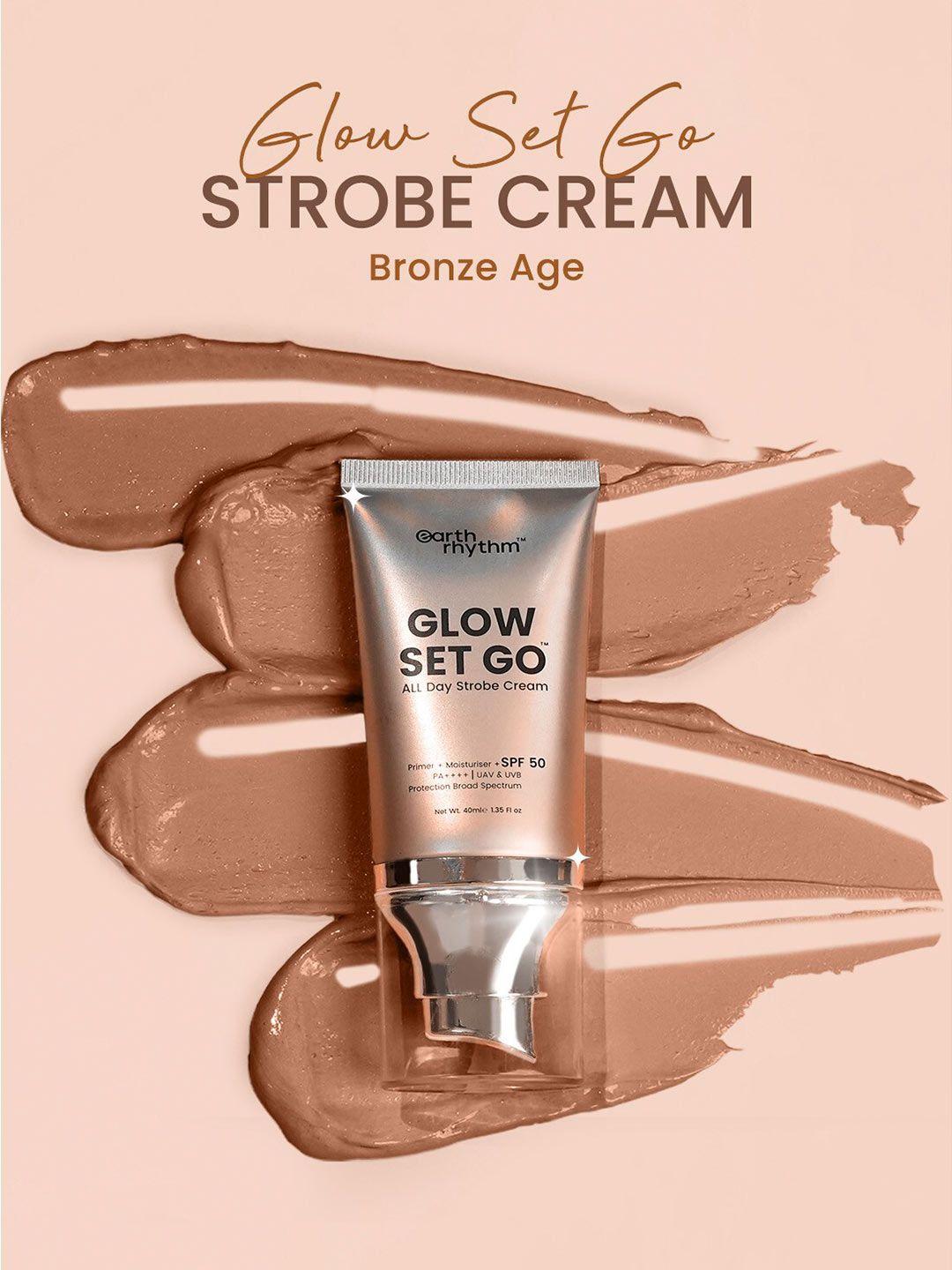 earth rhythm glow set go all day strobe cream primer & moisturiser spf 50 -bronze age