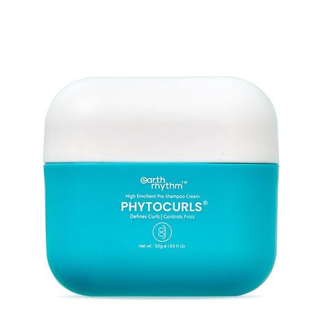 earth rhythm phytocurls - highly emollient pre shampoo cream |defines curls, controls frizz, repairs damage | for curly & wavy hair | for men & women - 50 gm