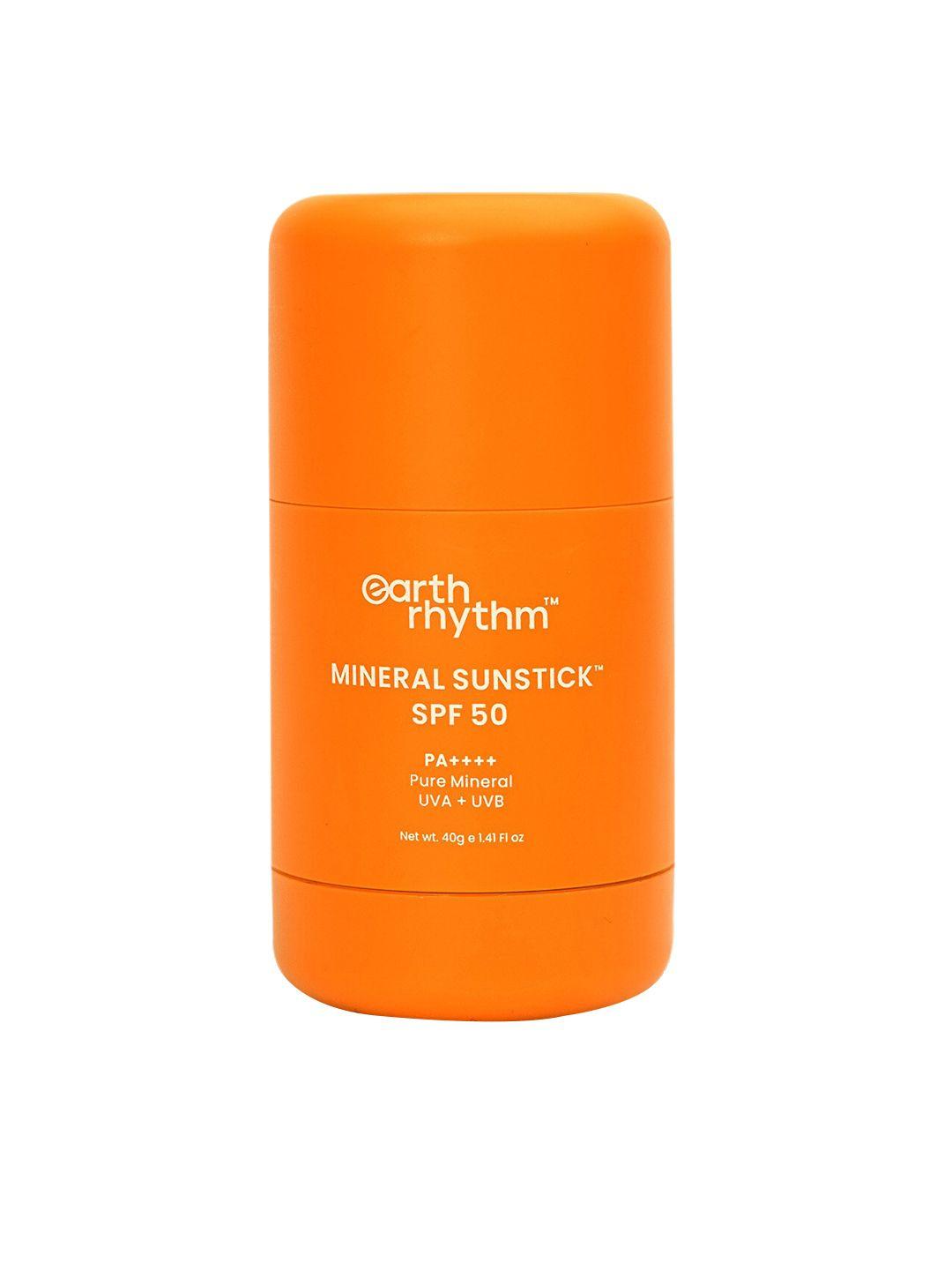 earth rhythm spf 50 pa++++ non sticky mineral sunstick sunscreen with vitamin e - 40 g