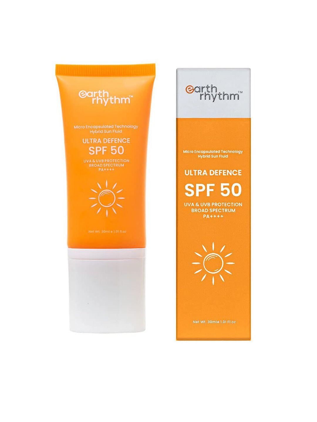 earth rhythm ultra defence spf 50 pa++++ non sticky sunscreen with zinc oxide - 30 ml