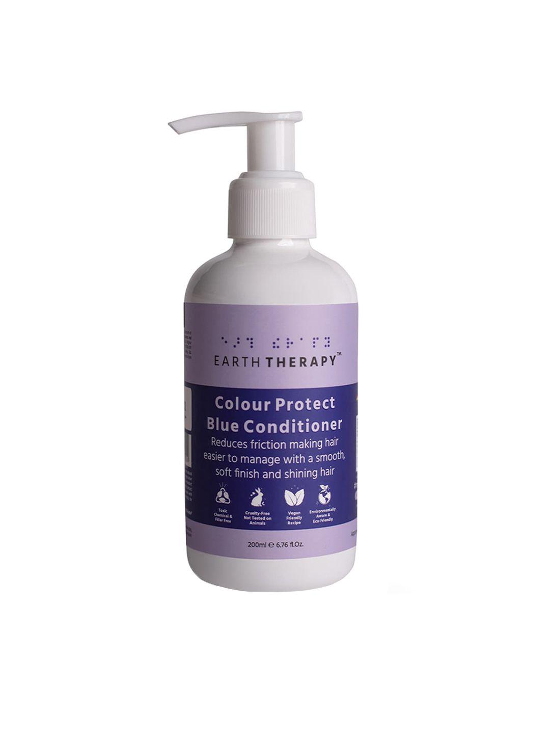earth therapy anti-blonde under-tones colour protect blue conditioner - 200ml