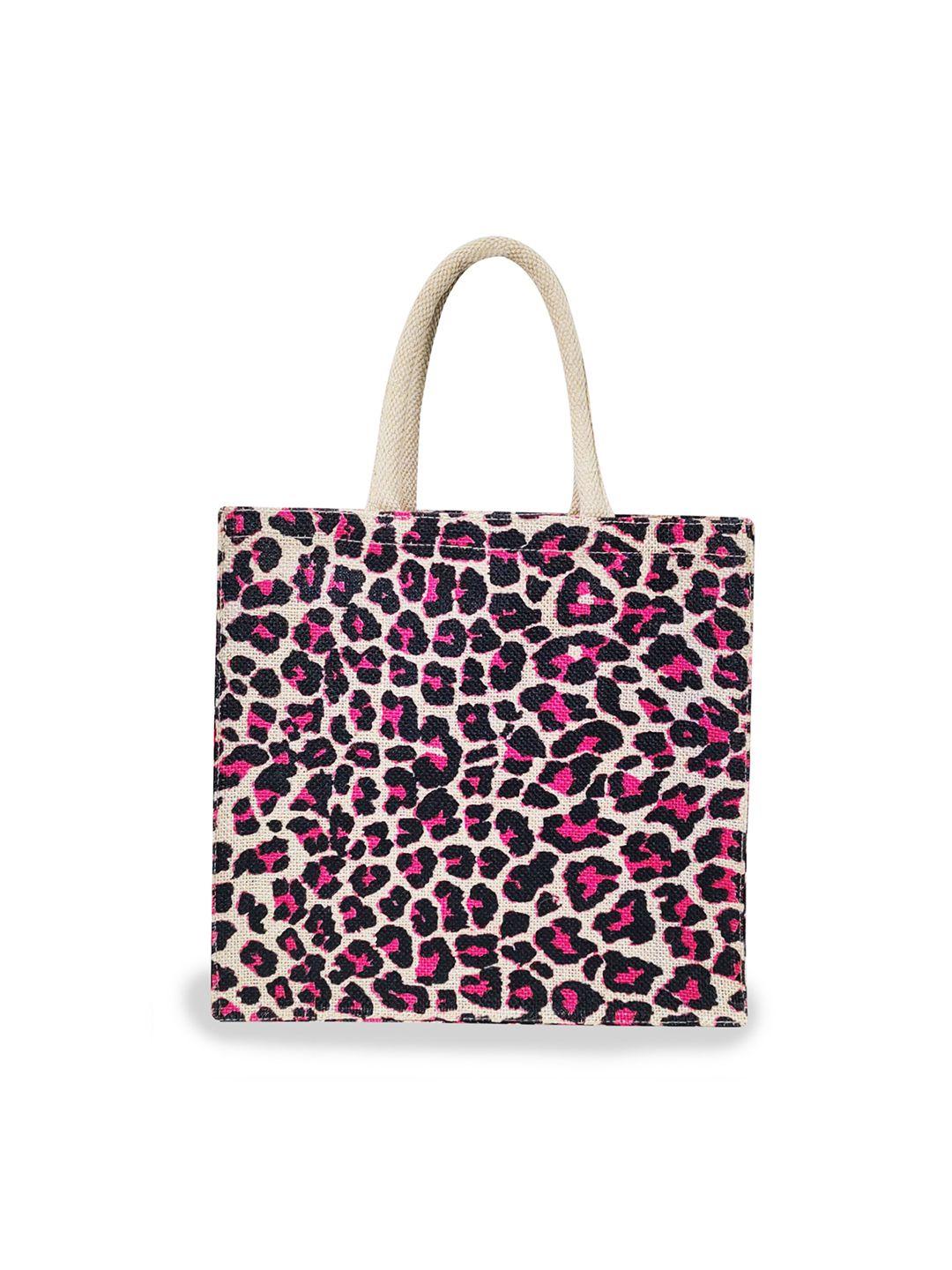 earthbags animal printed oversized jute tote bag handbags