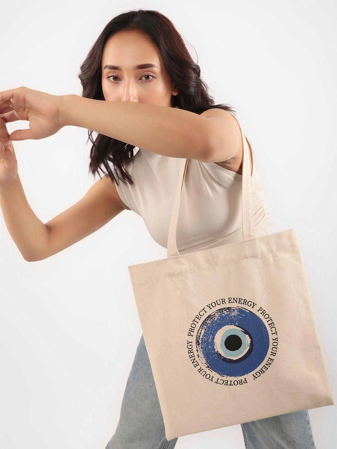 earthbags evil eye cotton tote bag
