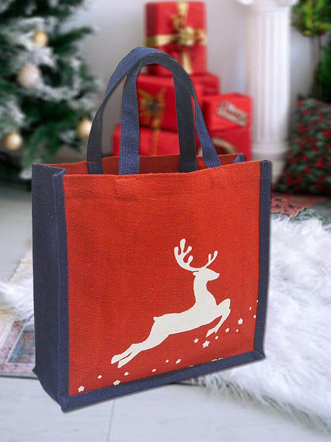 earthbags red structured tote bag