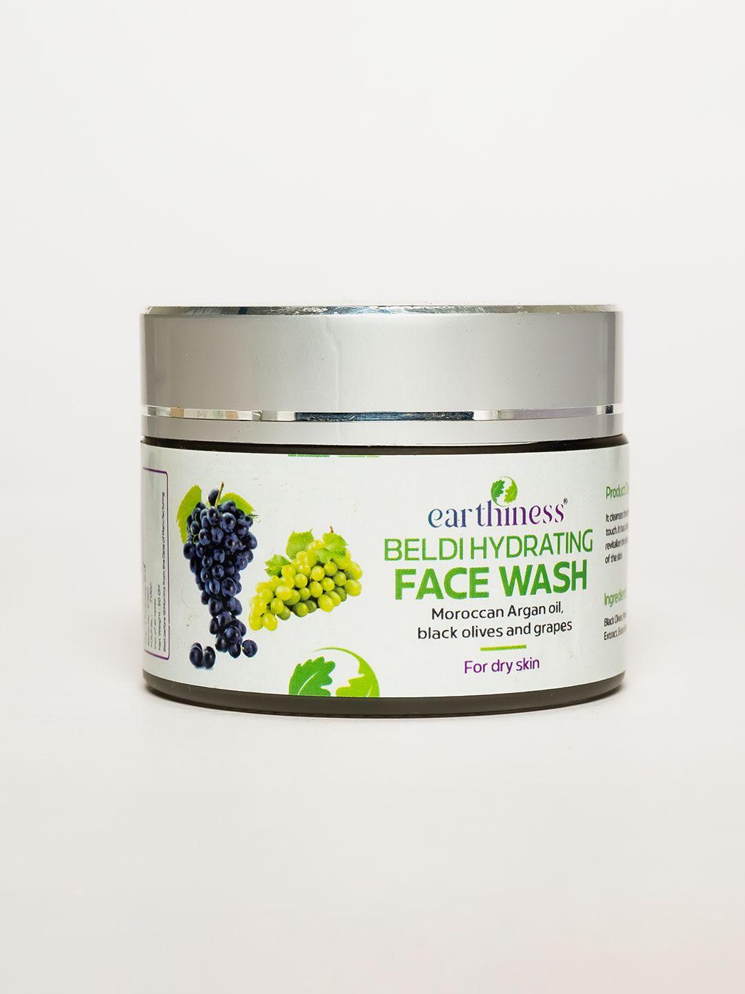 earthiness beldi face wash gel with moroccan golden argan oil & black olives - 50 g