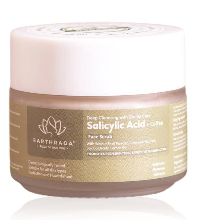 earthraga deep cleansing with gentle care salicylic acid + coffee face scrub - 100 ml