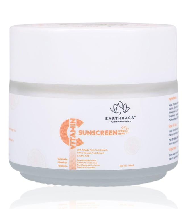 earthraga vitamin c sunscreen spf 50 matte - 100 ml