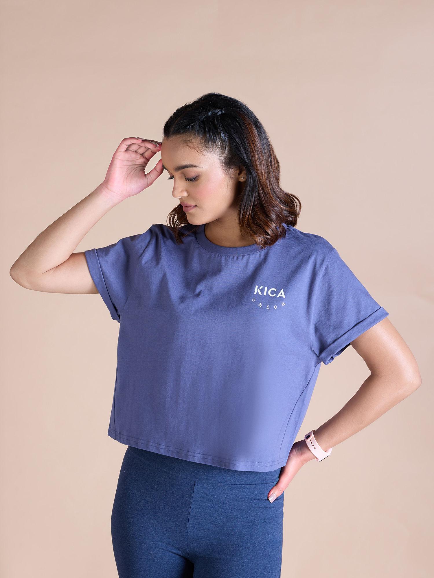 ease in cotton top for everyday essentials blue