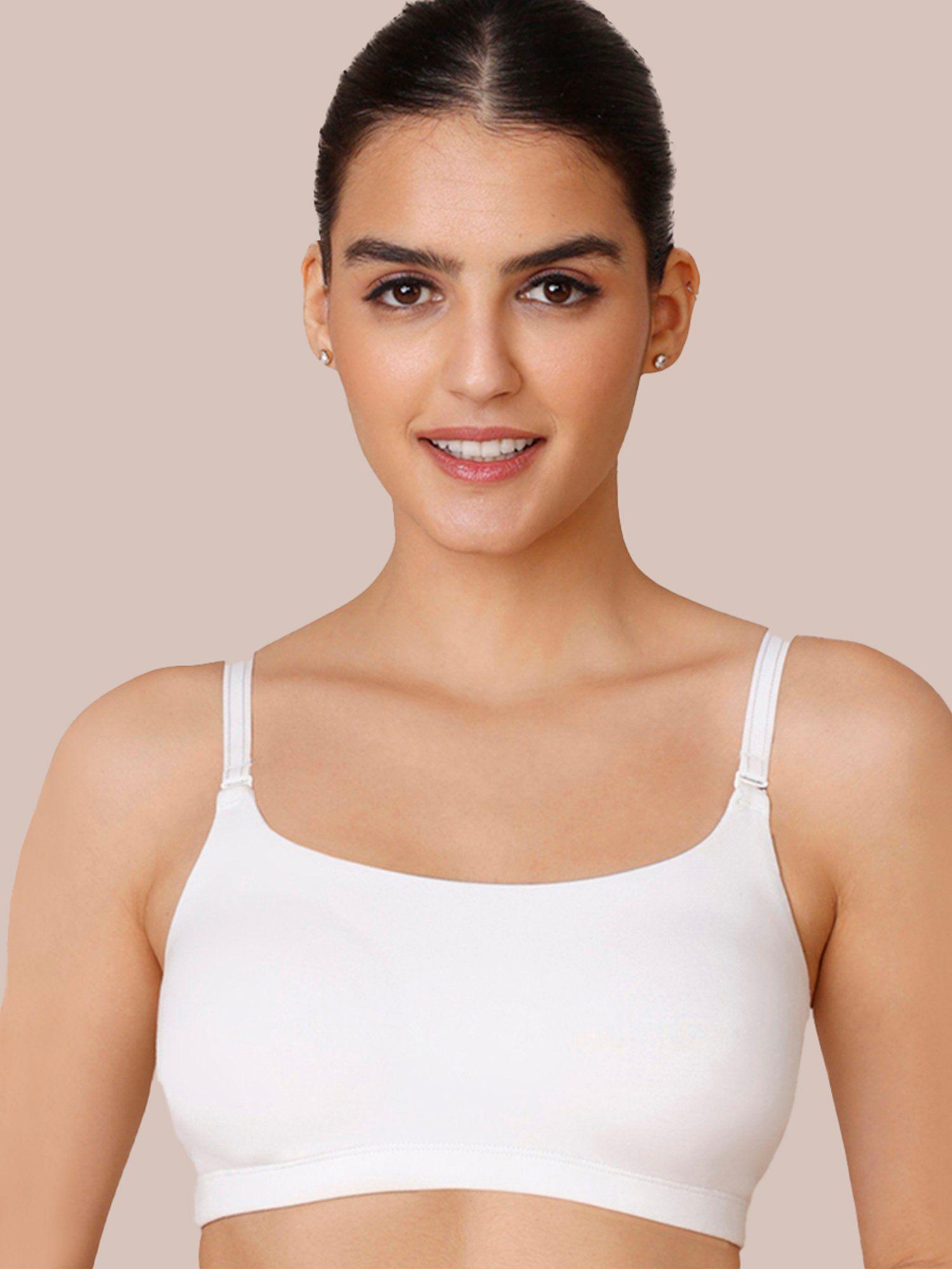 easy breezy slip on bra - bright white nyb165 - white