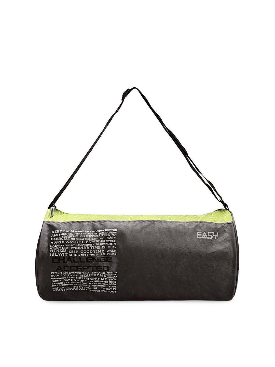 easy green & grey solid duffel bag