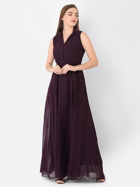 eavan burgundy regular fit dress