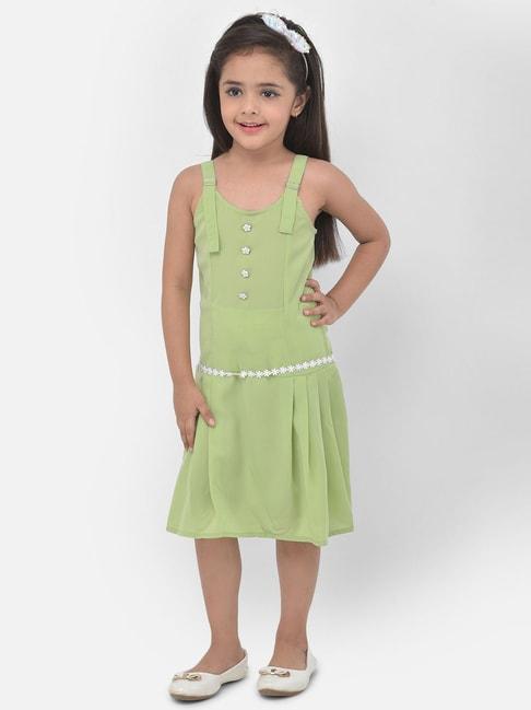 eavan kids green regular fit dress
