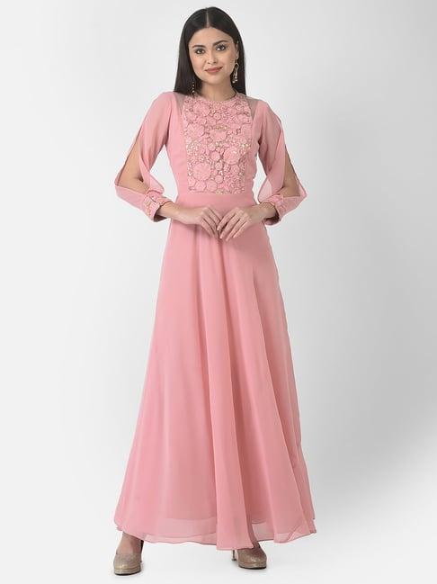 eavan pink embellished maxi dress
