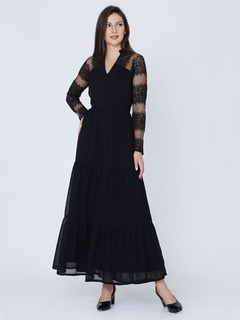 eavan black lace dress