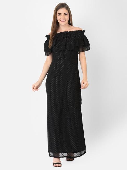 eavan black regular fit dress