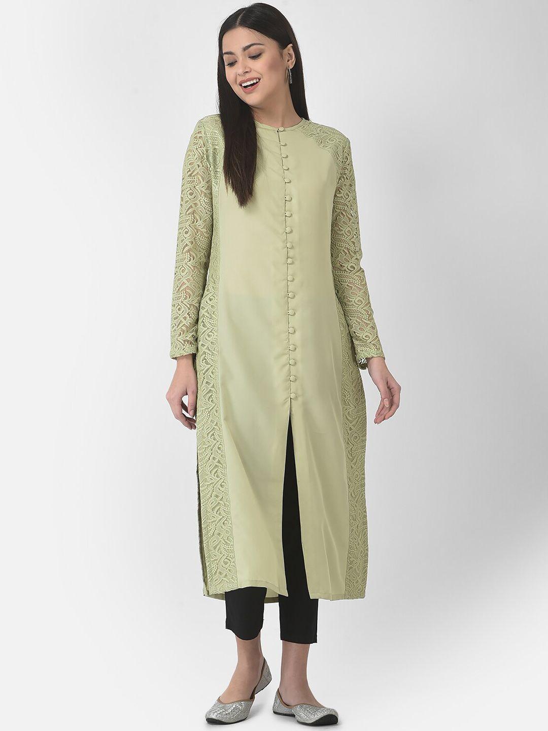 eavan ethnic motifs embroidered thread work crepe kurta