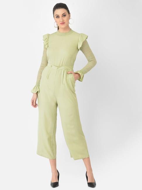 eavan green round neck jumpsuit