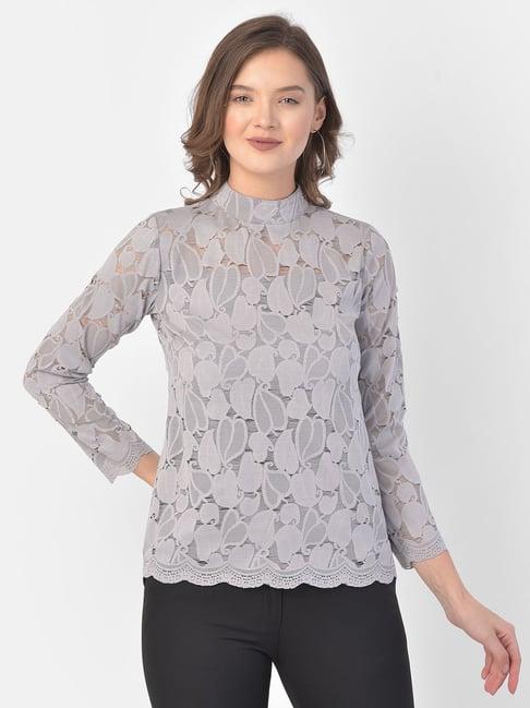 eavan grey lace top