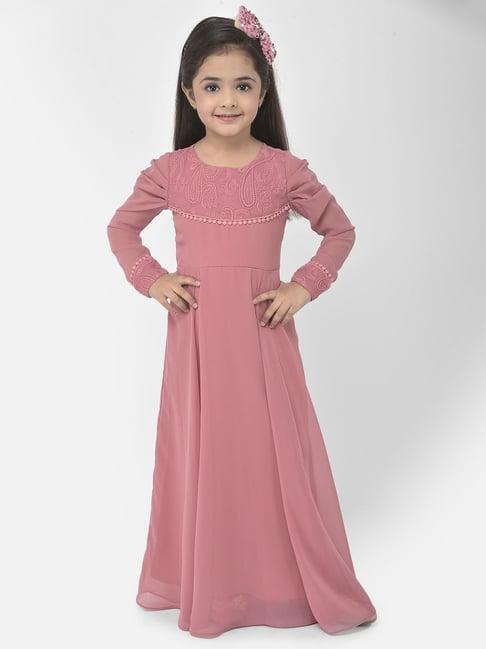 eavan kids pink embroidered dress