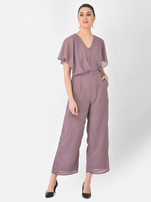 eavan light purple v neck jumpsuit