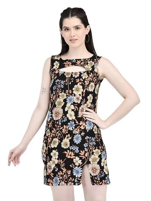 eavan multicolor floral print shift dress