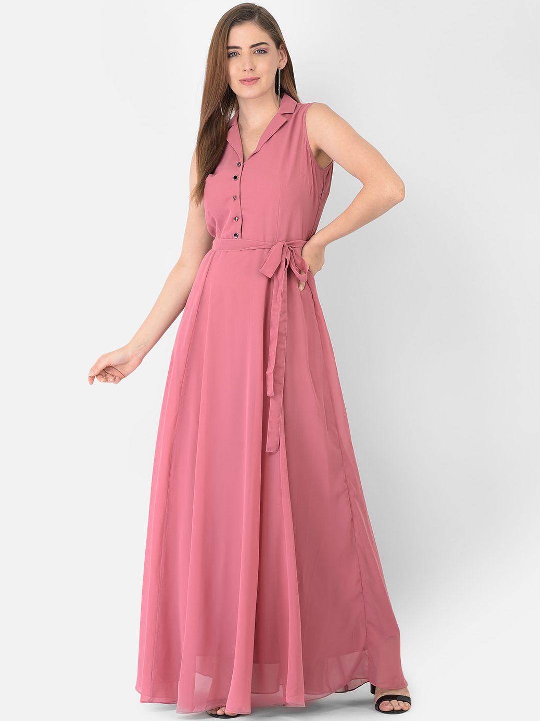 eavan pink georgette maxi dress