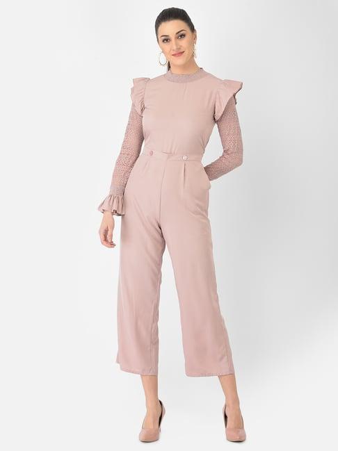 eavan pink round neck jumpsuit