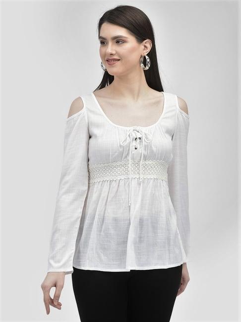 eavan white regular fit top