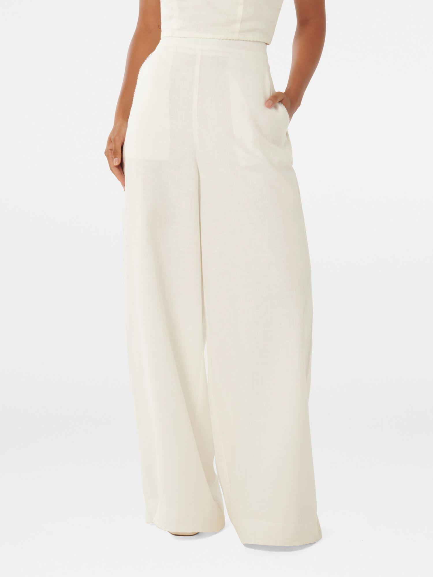 ebony petite wide leg linen pant