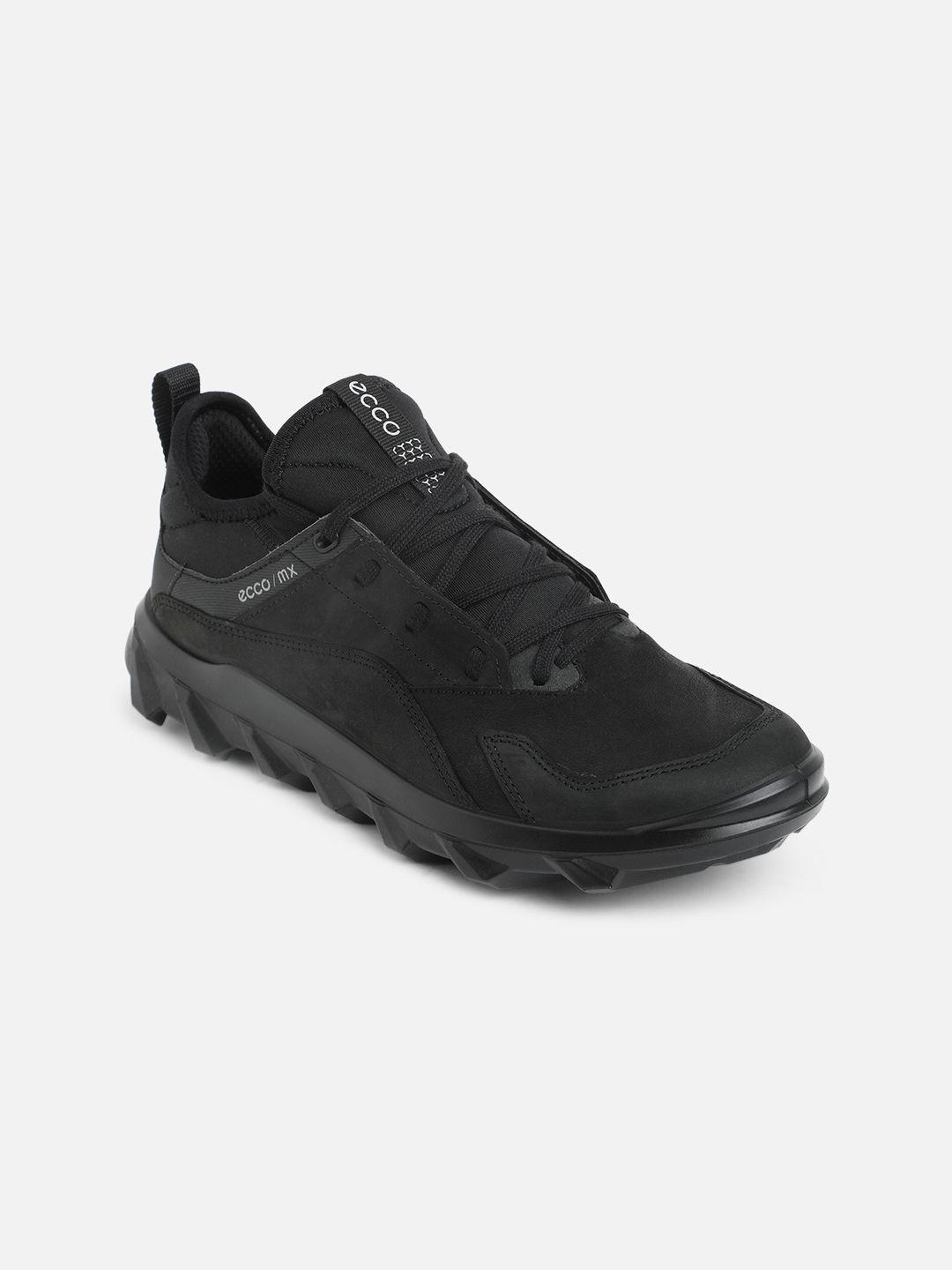 ecco women black outdoor leather trekking shoes