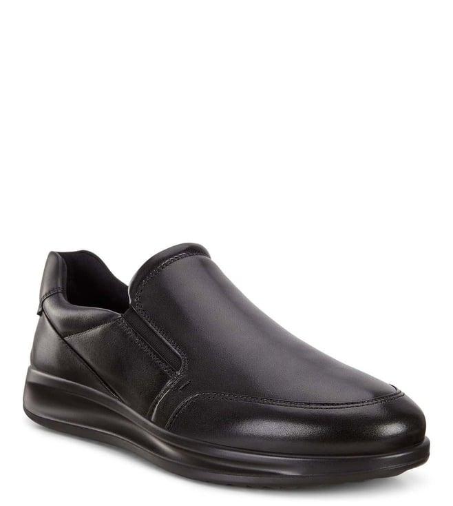 ecco men's aquet black formal slip on shoes