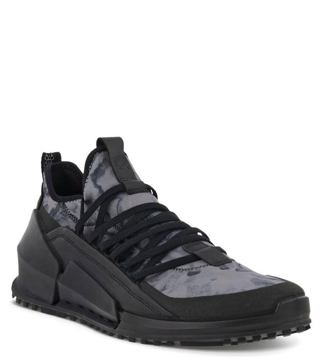 ecco men's biom 2.0 black & steel black sneakers