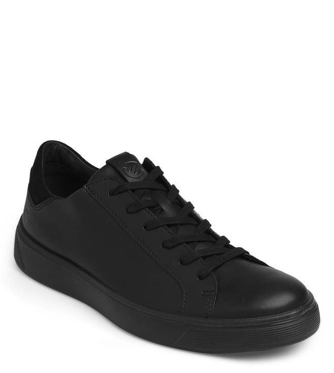 ecco men's street tray black sneakers