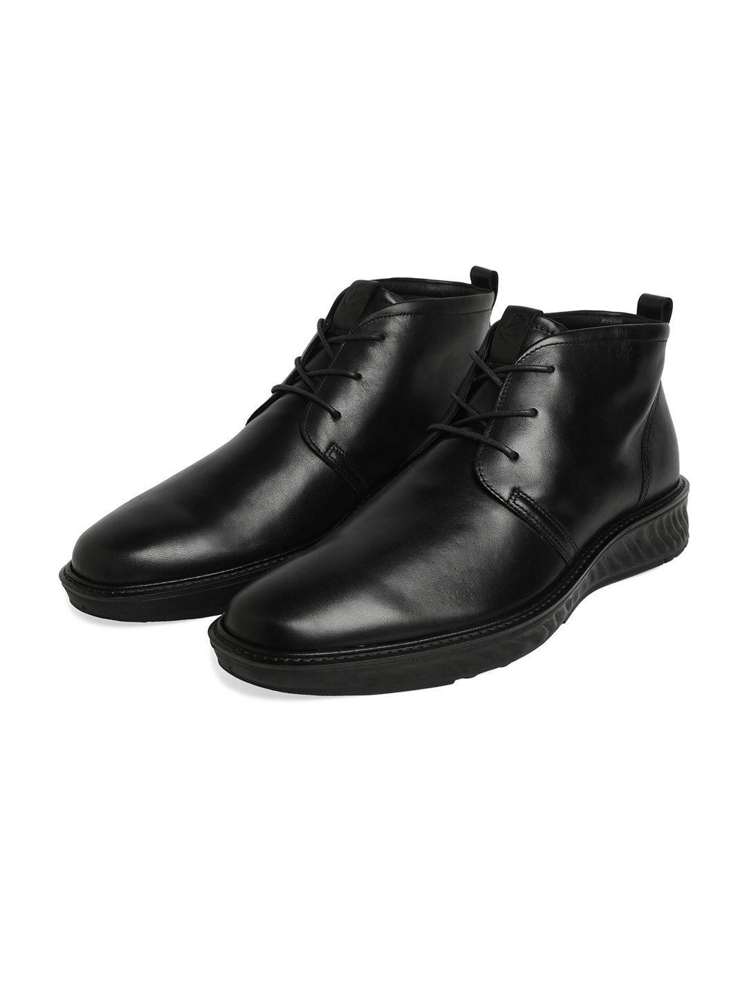 ecco men hybrid mid-top leather desert boots