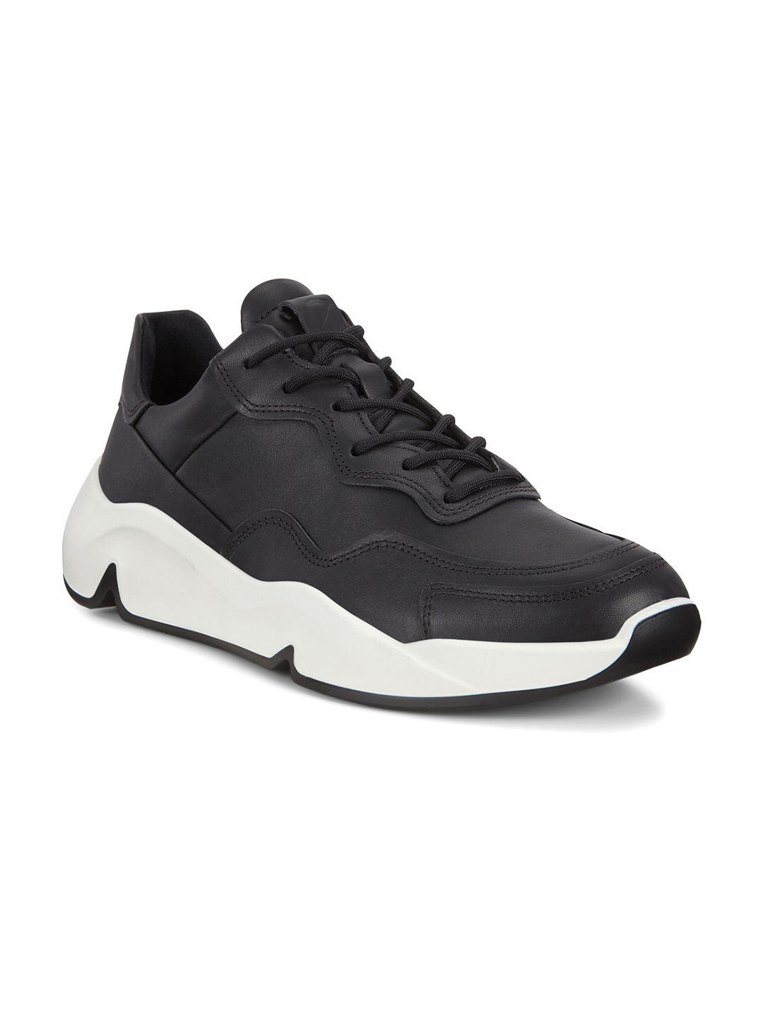 ecco men upgrades  leather sneakers