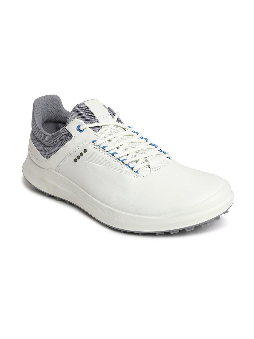 ecco men water-repellent leather golf shoes