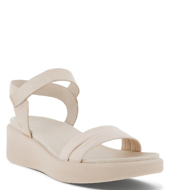 ecco women's flowt lx limestone heeled sandals wedge