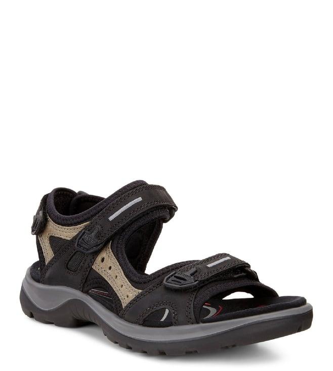 ecco women's offroad black & mole sandals