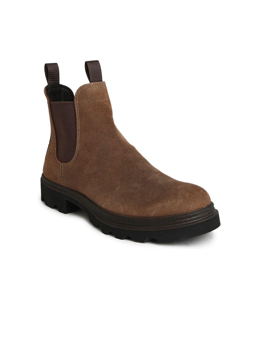 ecco women grainer mid-top suede chelsea boots